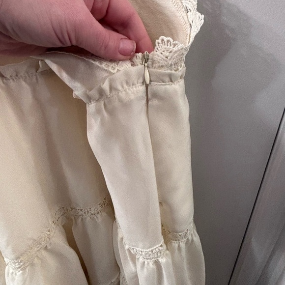 Free People Sweet Skirtall Cream Overalls Midi Dress - Picture 5 of 11